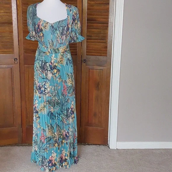 strapless open back dress Surf Gypsy Open Back Maxi Dress Medium / Crystal Blue Stripe main image 1